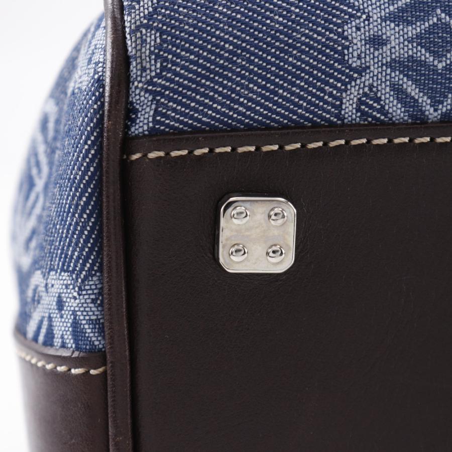 LOEWE（ロエベ） アナグラム ミニボストン ハンドバッグ デニム 青