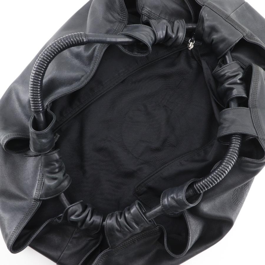 LOEWE ロエベ ナッパアイレ ハンドバッグ レザー 黒 レディース