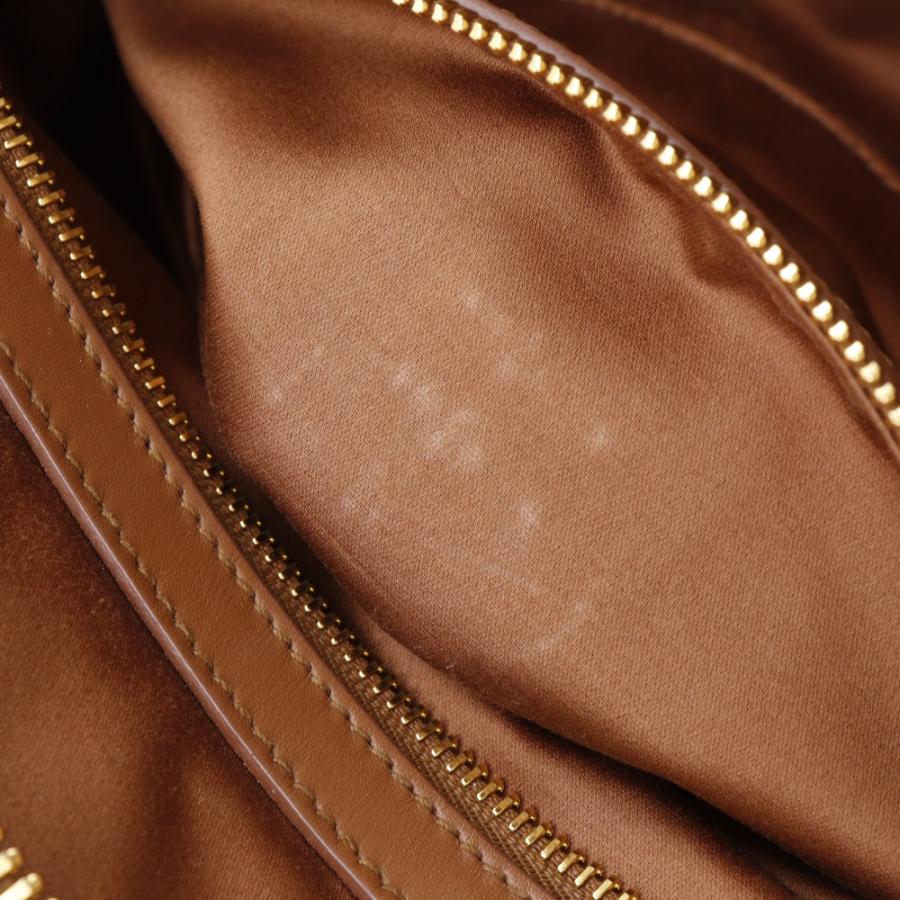 MIUMIU ミュウミュウ ボーバッグ 5BB117 レザー 茶 トートバッグ レディース 【中古】 miu miu（ミュウミュウ） ボーバッグ 5BB117 トートバッグ レザー 茶