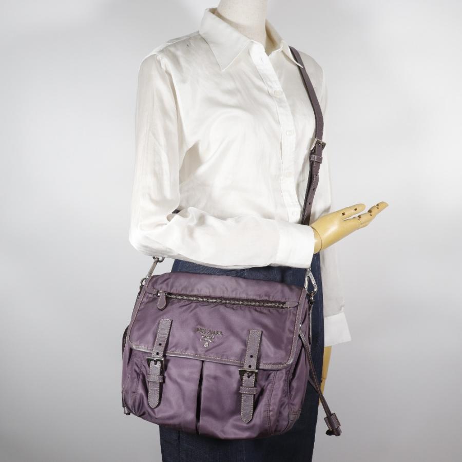 PRADA（プラダ） BT0687 ショルダーバッグ ナイロン×レザー MIRTILLO 