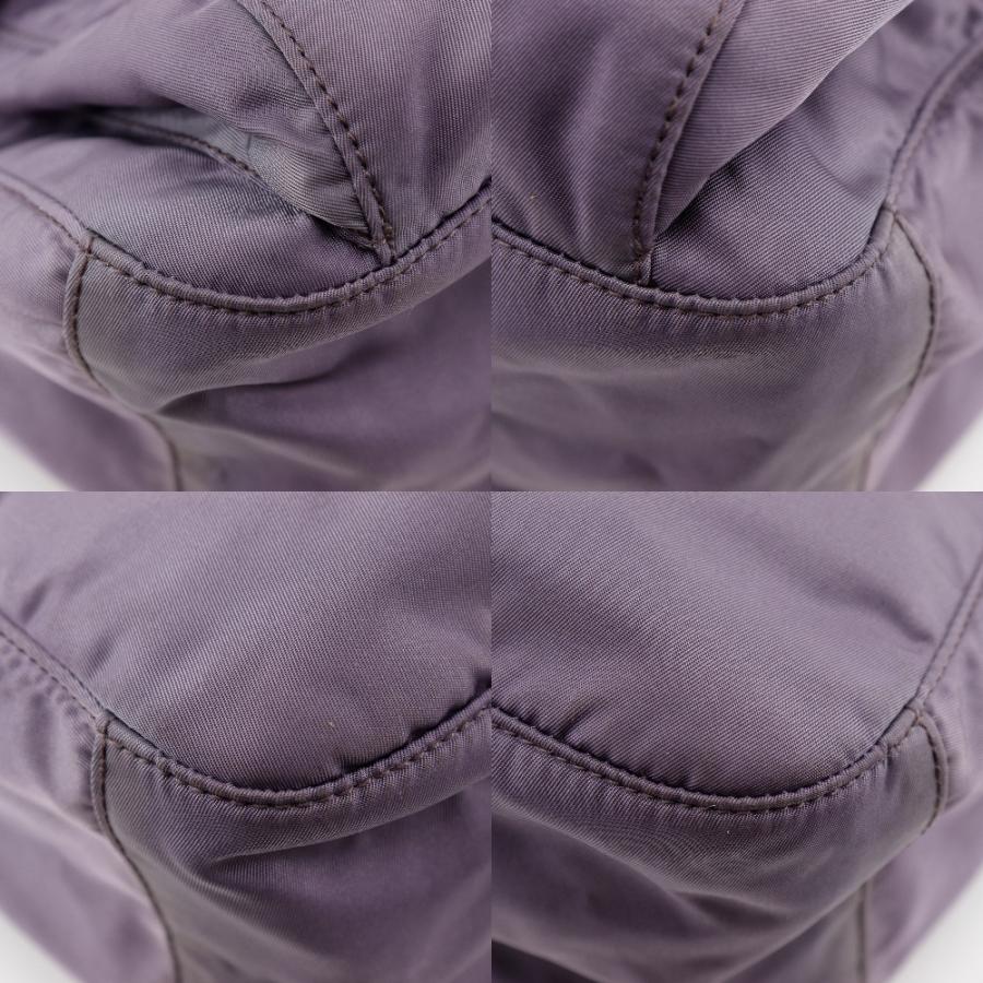 PRADA プラダ 薄紫 ナイロンショルダーバッグ PRADA（プラダ） BT0687 ショルダーバッグ ナイロン×レザー MIRTILLO