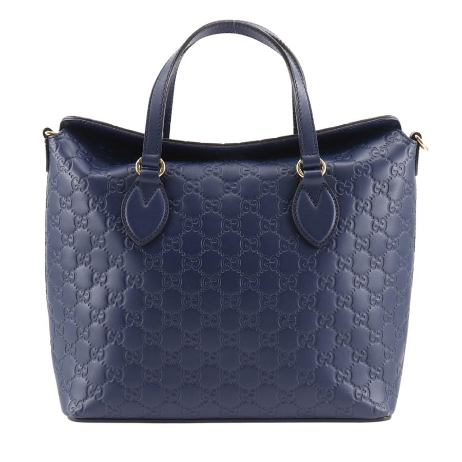 GUCCI（グッチ） GG 428226 ハンドバッグ シマレザー 紺