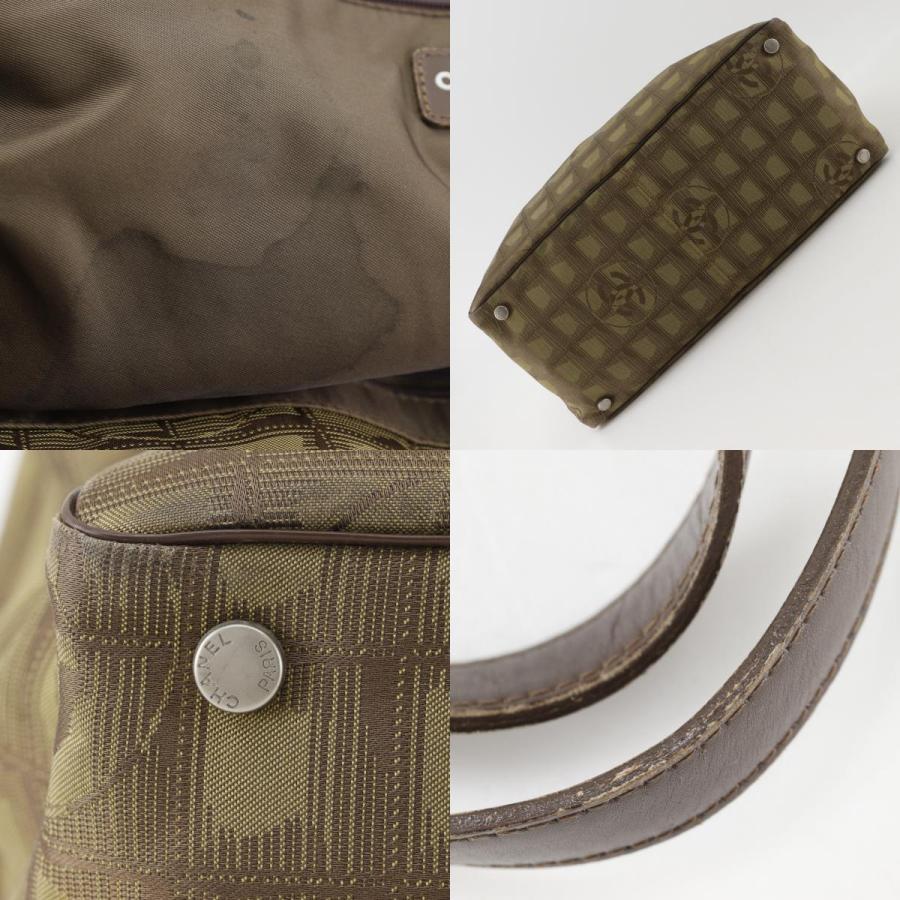 CHANEL ニュートラベルライン トートバッグ MM 茶カーキ限定色 CHANEL