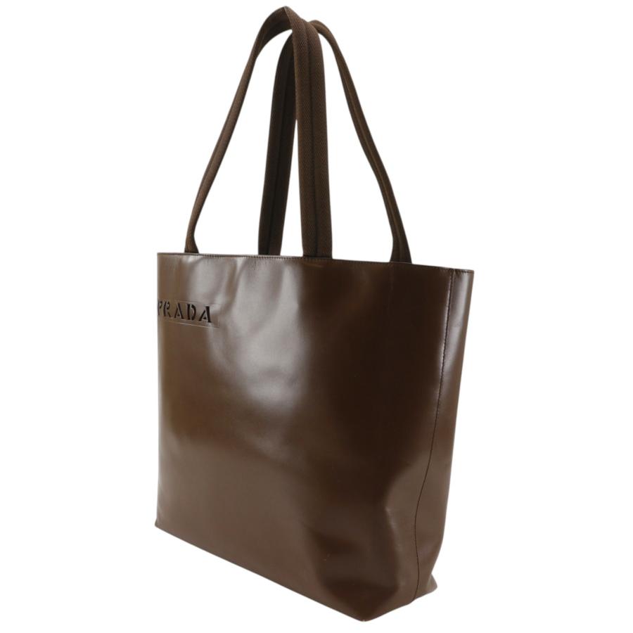 PRADA プラダ レザー トートバッグ ロゴ ブラウン PRADA（プラダ） ロゴ B9314 トートバッグ レザー 茶 レディース