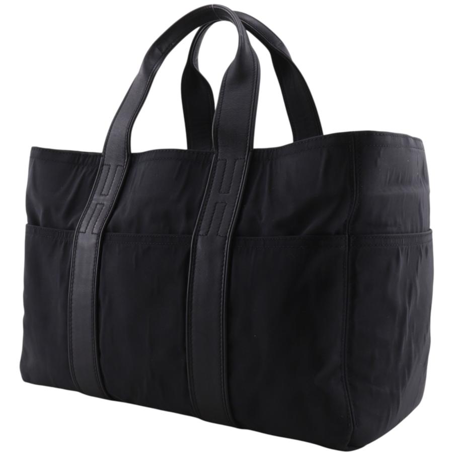 HERMES（エルメス） アカプルコMM ハンドバッグ ナイロン 黒