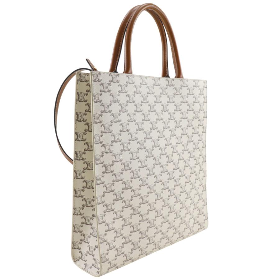 CELINE セリーヌ バーティカルカバ　ホワイト トートバッグ CELINE（セリーヌ） バーティカル・カバ 2WAYショルダー ハンドバッグ