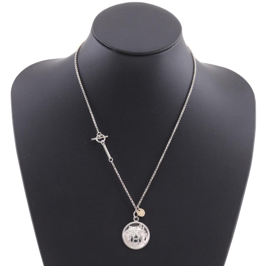 HERMES（エルメス） エクスリブリスMM ネックレス シルバー925×K18YG