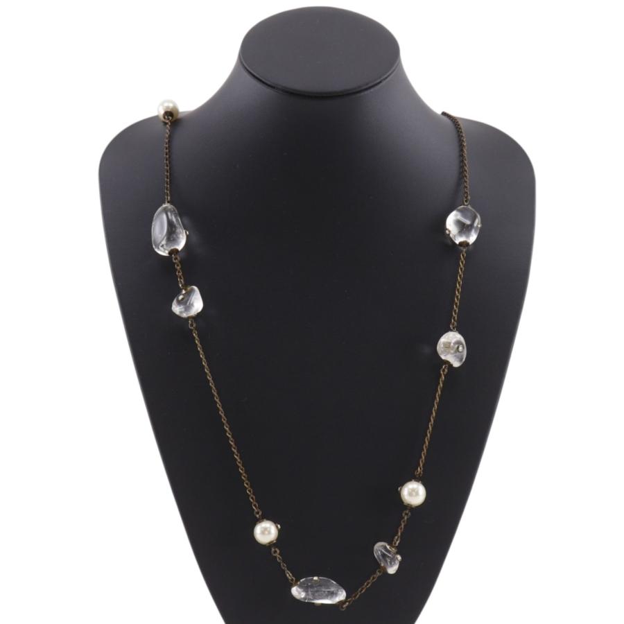 CHANEL（シャネル） クリアストーン 97A ネックレス 金メッキ×フェイク