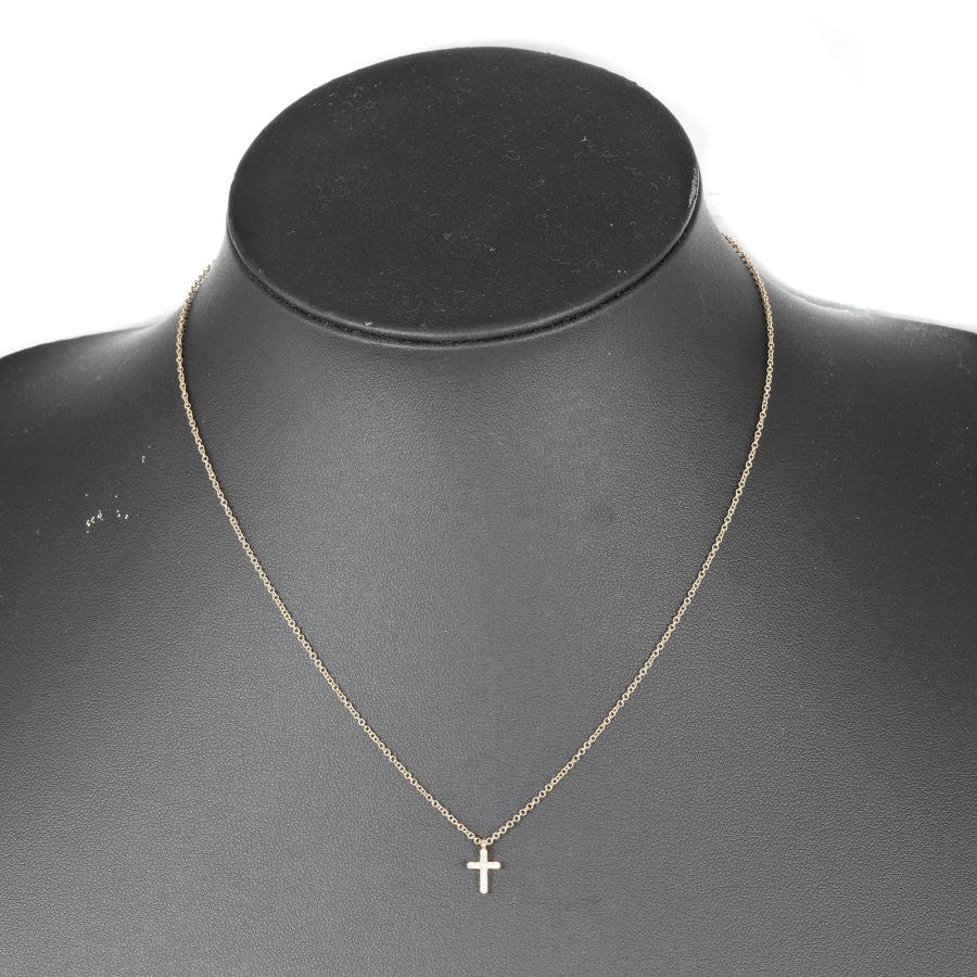 TIFFANY&Co. ティファニー メトロ クロス ミニ ネックレス K18PG 