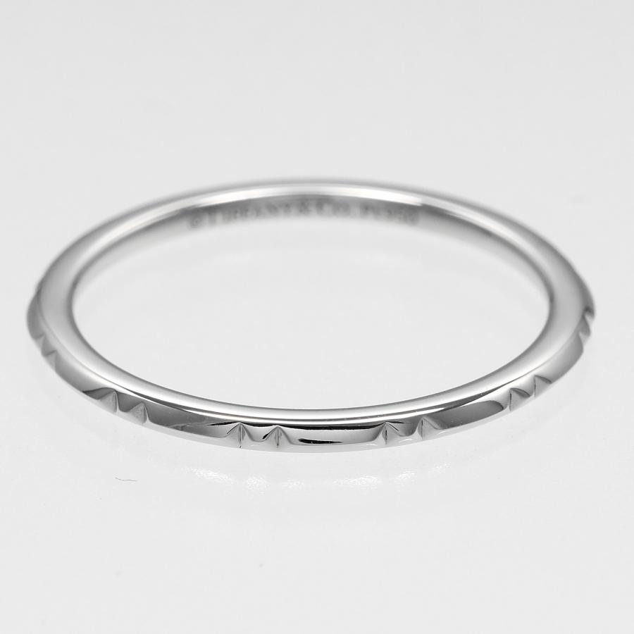 最終値下 美品 TIFFANY ティファニー 現行モデル バンドリング プラチナ TIFFANY&Co. ティファニー リング トゥルー バンド 19.5号 指輪