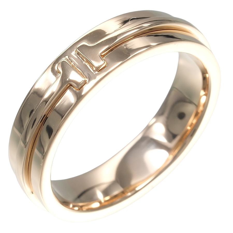 TIFFANY&Co. ティファニー リング T ワイド 17.5号 指輪 K18PG ピンク  