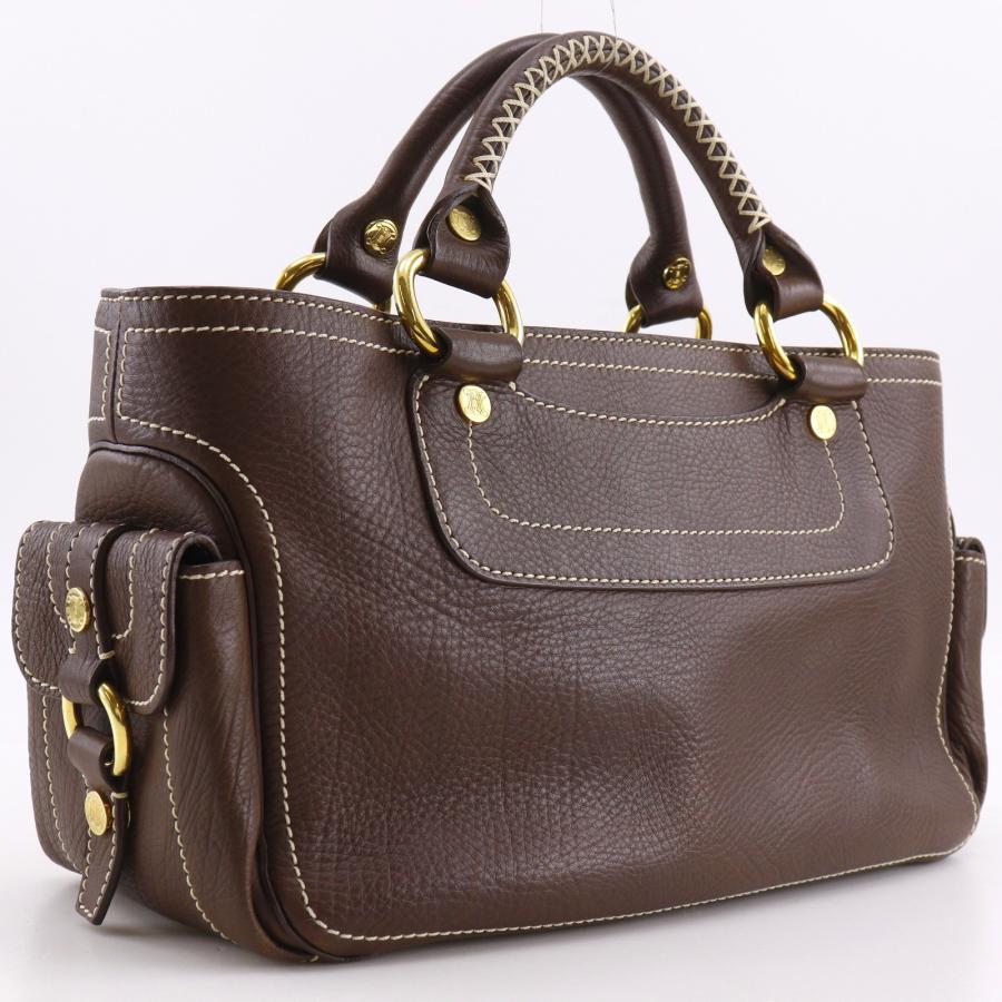 CELINE（セリーヌ） ブギーバック ハンドバッグ カーフ 茶 レディース