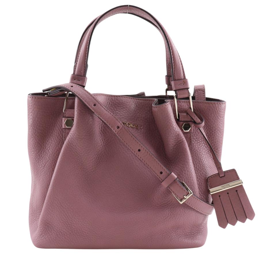 TOD'S トッズ フラワーバッグ 2WAYショルダー ハンドバッグ カーフ