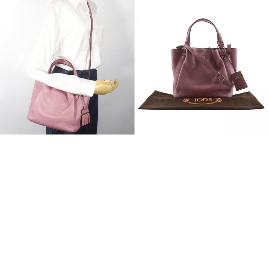 TOD'S トッズ フラワーバッグ 2WAYショルダー ハンドバッグ カーフ