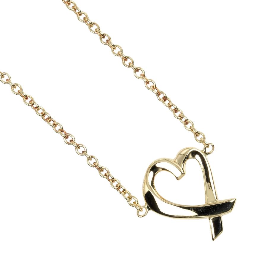 ティファニー TIFFANY&Co. ラビングハート ネックレス K18YG イエロー 