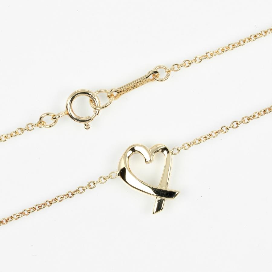 ティファニー TIFFANY&Co. ラビングハート ネックレス K18YG イエロー 