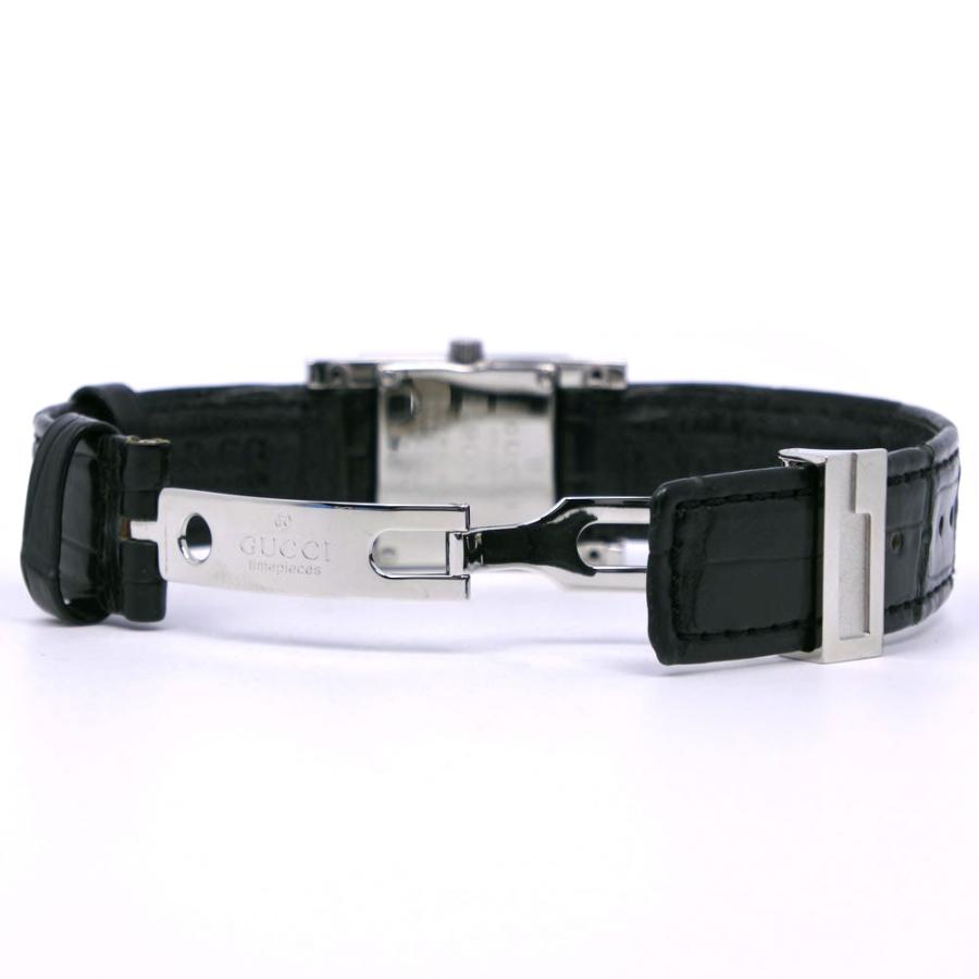 GUCCI グッチ 7900L.1 腕時計 SS×レザー 黒 クオーツ アナログ