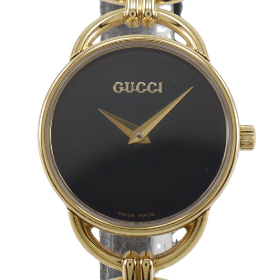 GUCCI（グッチ） 6000.2.L 腕時計 金メッキ×レザー レディース