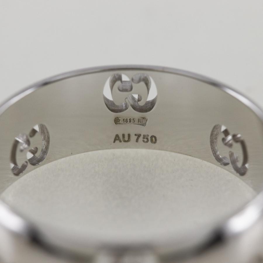 GUCCI グッチ アイコン リング・指輪 K18WG 11.5号 約4.5g レディース  