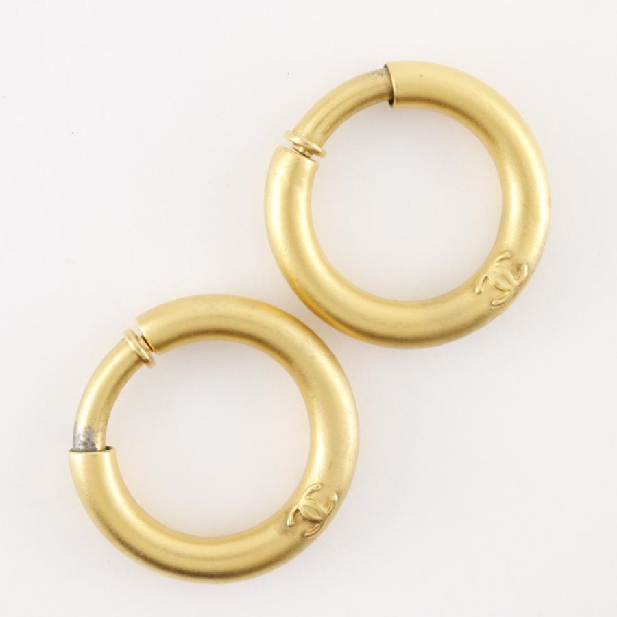CHANEL（シャネル） フープ ヴィンテージ 96P イヤリング 金メッキ 約 