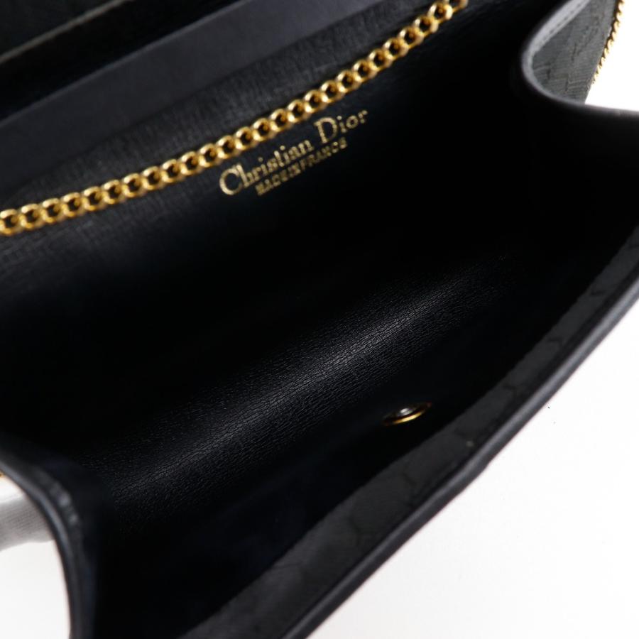 美品✨ディオール ショルダーバック チェーン ゴールド金具 ハニカム柄 黒 中古・古着通販】Christian Dior (クリスチャン ディオール) OLD
