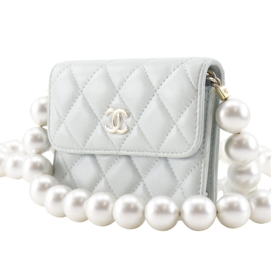 CHANEL（シャネル） パールストラップ フラップウォレット マトラッセ 
