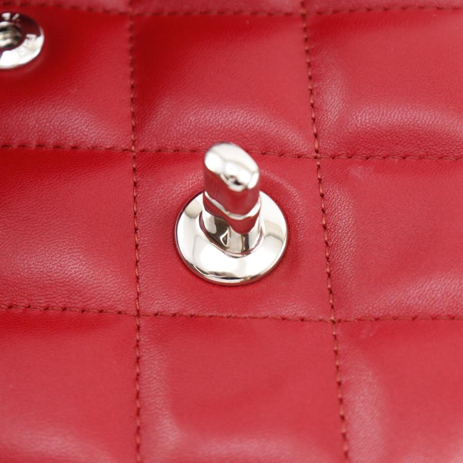 CHANEL シャネル デカマトラッセ30 クラシック ラージチェーンショルダー A58600 ラムスキン 赤 レディース【I191625036】中古の画像
