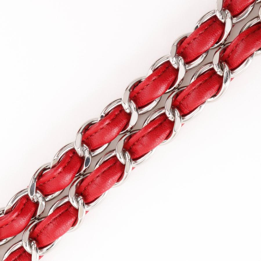 CHANEL シャネル デカマトラッセ30 クラシック ラージチェーンショルダー A58600 ラムスキン 赤 レディース【I191625036】中古の画像