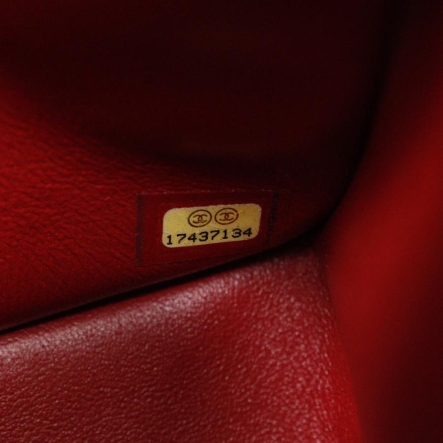 CHANEL シャネル デカマトラッセ30 クラシック ラージチェーンショルダー A58600 ラムスキン 赤 レディース【I191625036】中古の画像