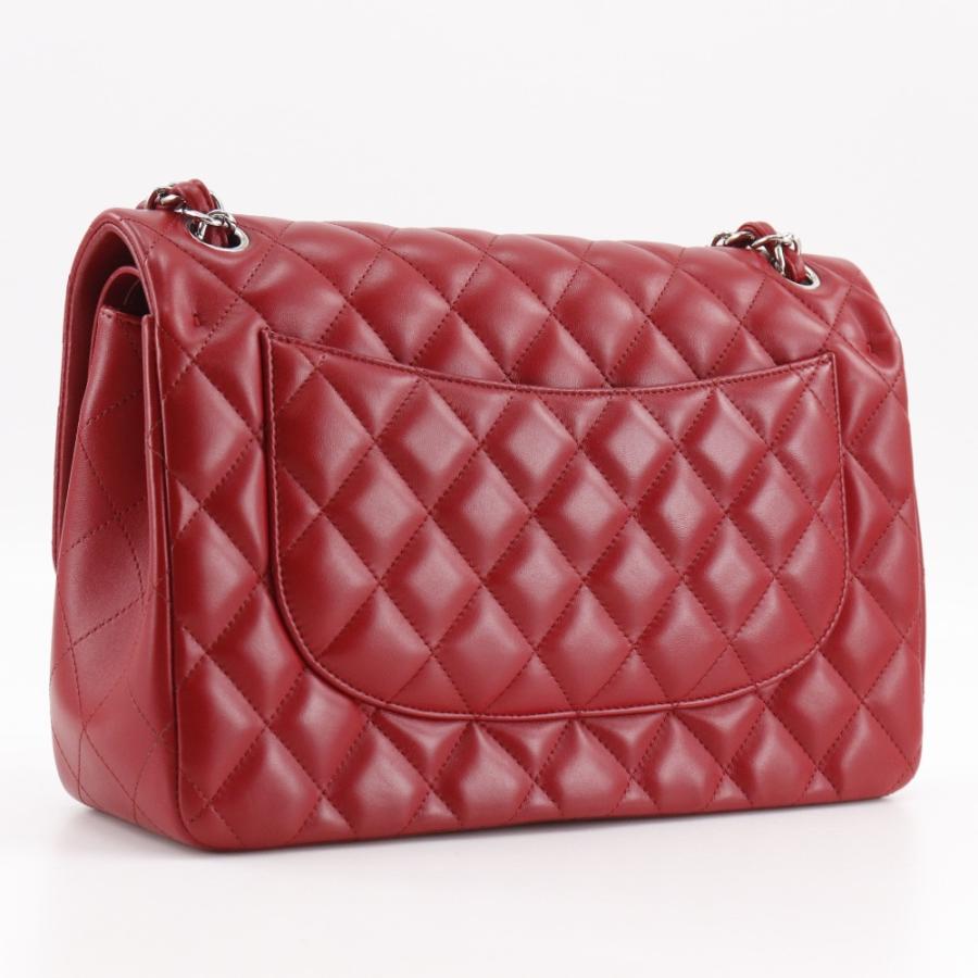 CHANEL シャネル デカマトラッセ30 クラシック ラージチェーンショルダー A58600 ラムスキン 赤 レディース【I191625036】中古の画像