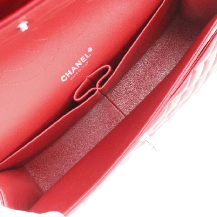 CHANEL シャネル デカマトラッセ30 クラシック ラージチェーンショルダー A58600 ラムスキン 赤 レディース【I191625036】中古の画像