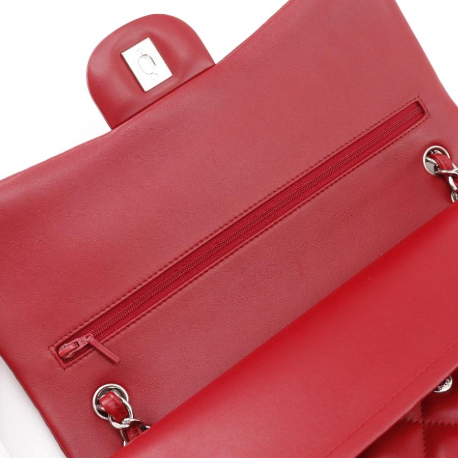 CHANEL シャネル デカマトラッセ30 クラシック ラージチェーンショルダー A58600 ラムスキン 赤 レディース【I191625036】中古の画像