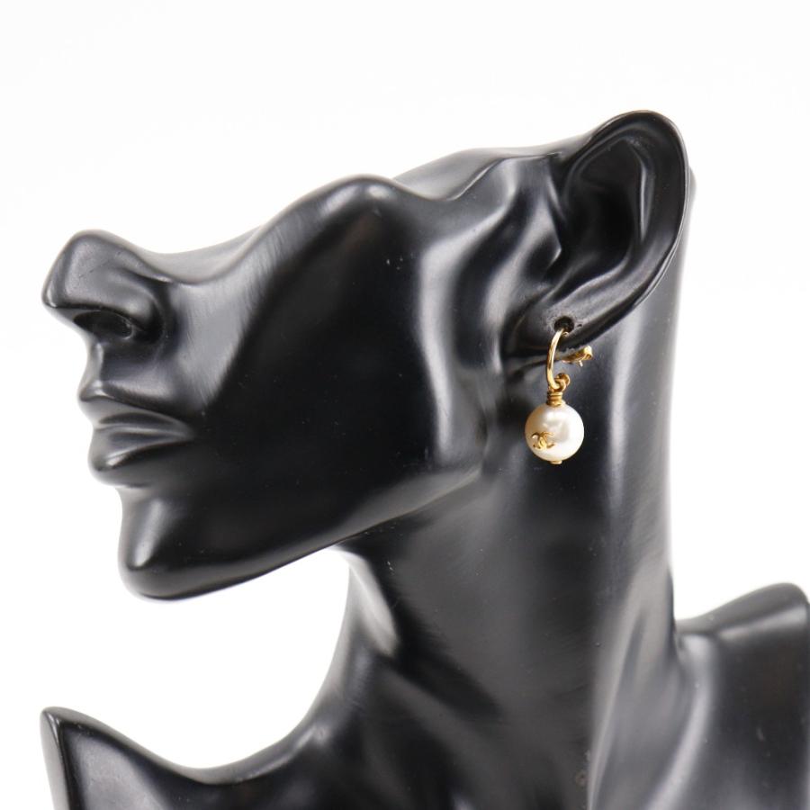 CHANEL（シャネル） ココマーク フープ ピアス 金メッキ×フェイク