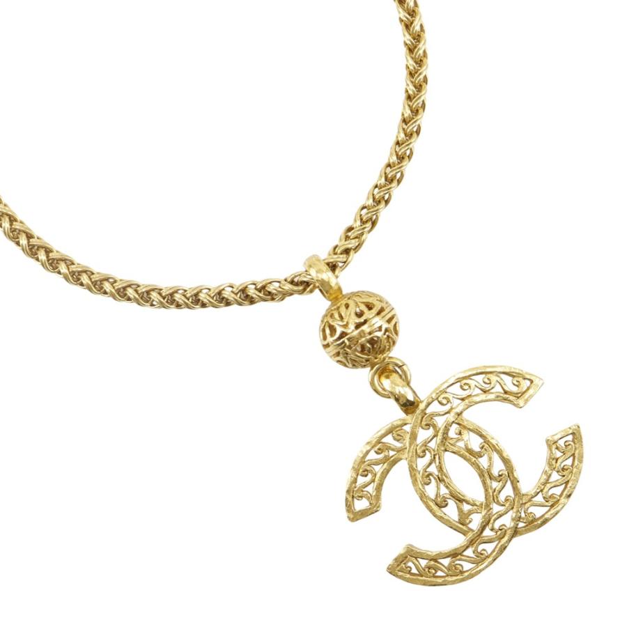 CHANEL シャネル ココマーク ヴィンテージ 95A ネックレス 金メッキ 約84.6g レディース【I191625063】中古の画像