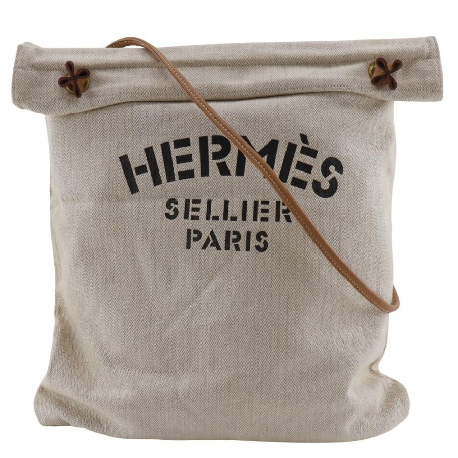 HERMES（エルメス） アリーヌGM ショルダーバッグ キャンバス ベージュ 