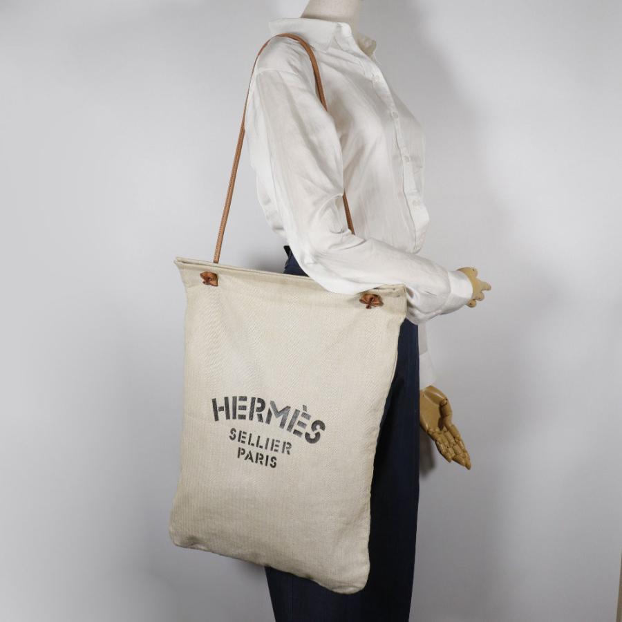 HERMES（エルメス） アリーヌGM ショルダーバッグ キャンバス ベージュ 