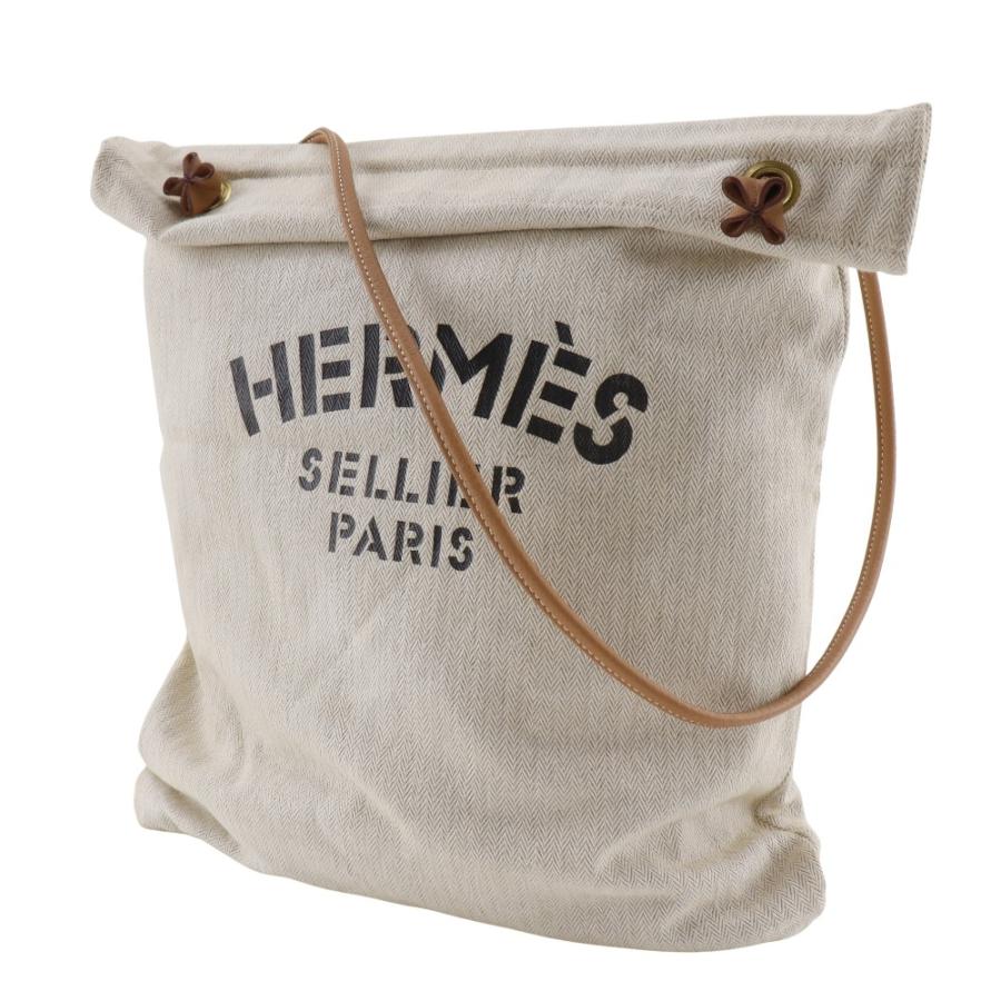 HERMES（エルメス） アリーヌGM ショルダーバッグ キャンバス ベージュ