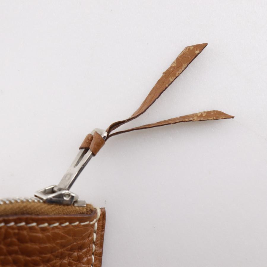 HERMES エルメス ドゴンGM □J 長財布 トリヨンクレマンス ゴールド 茶  