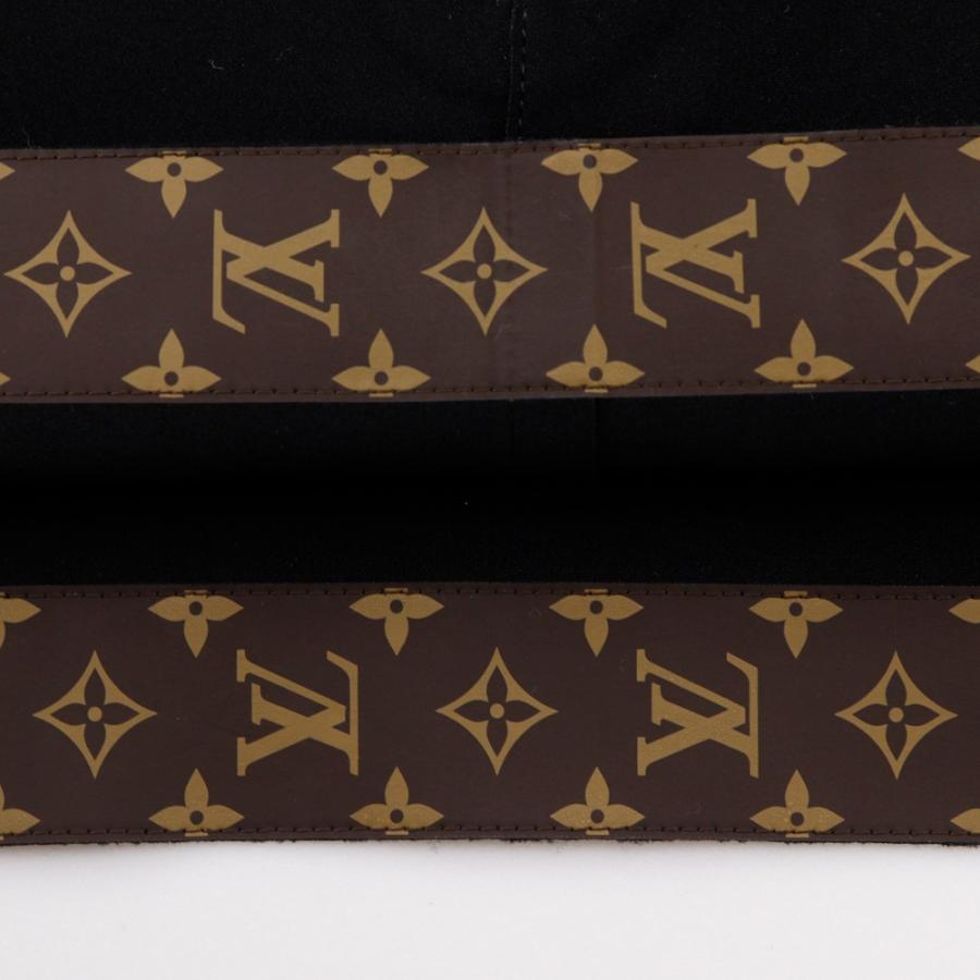 LOUIS VUITTON ルイ・ヴィトン ペプラム モノグラム 1A7VTN タンクトップ ナイロン×ポリウレタン 黒 レディース【I191625114】中古の画像