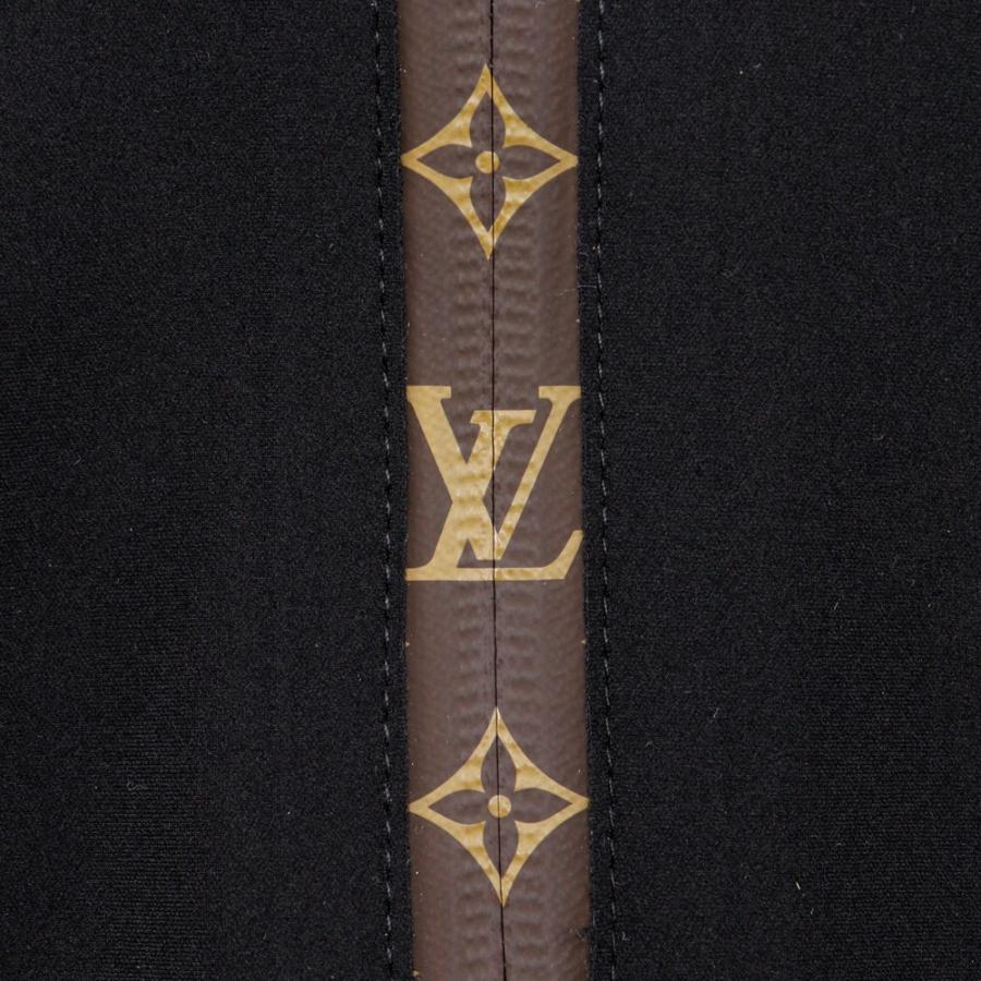 LOUIS VUITTON ルイ・ヴィトン ペプラム モノグラム 1A7VTN タンクトップ ナイロン×ポリウレタン 黒 レディース【I191625114】中古の画像