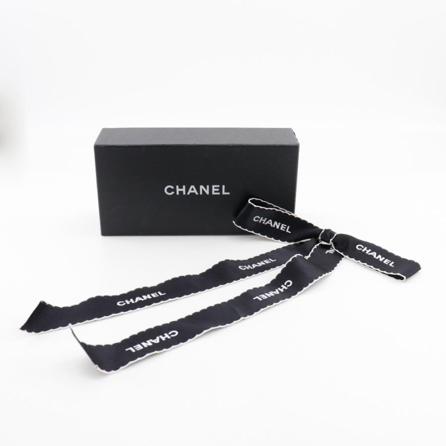 CHANEL（シャネル） リボン ロゴ ヴィンテージ ブローチ サテン 黒/白