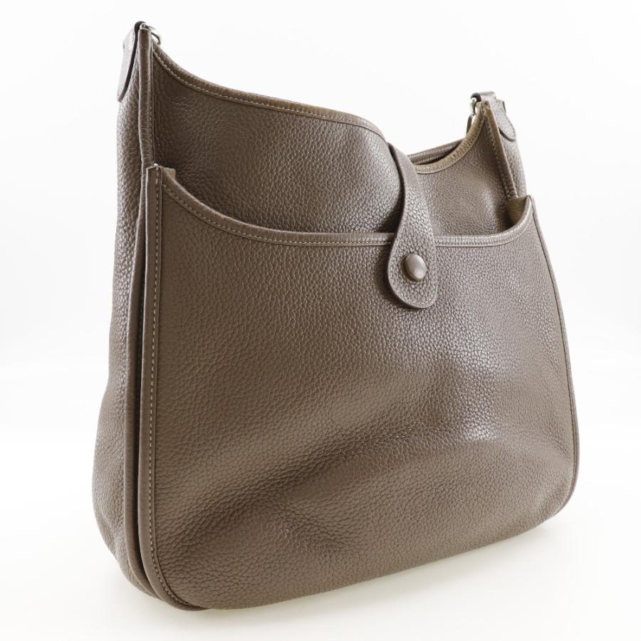【HERMES】エルメス エヴリン3 GM トリヨンクレマンス エトゥープ シルバー金具 □Q レディース ショルダーバッグ HERMES（エルメス） エヴリン3 GM □Q ショルダーバッグ トリヨン
