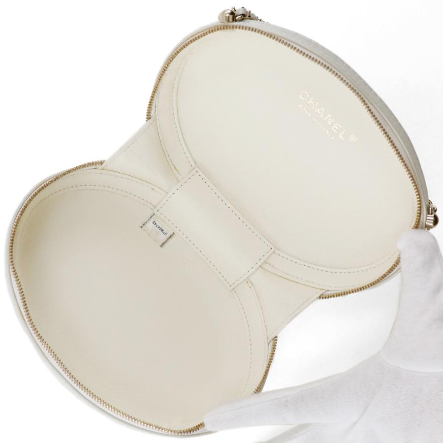 【CHANEL】シャネル チェーンショルダー ラパウザ カーフ 白 レディース ショルダーバッグ CHANEL（シャネル） チェーンショルダー ラパウザ ショルダーバッグ