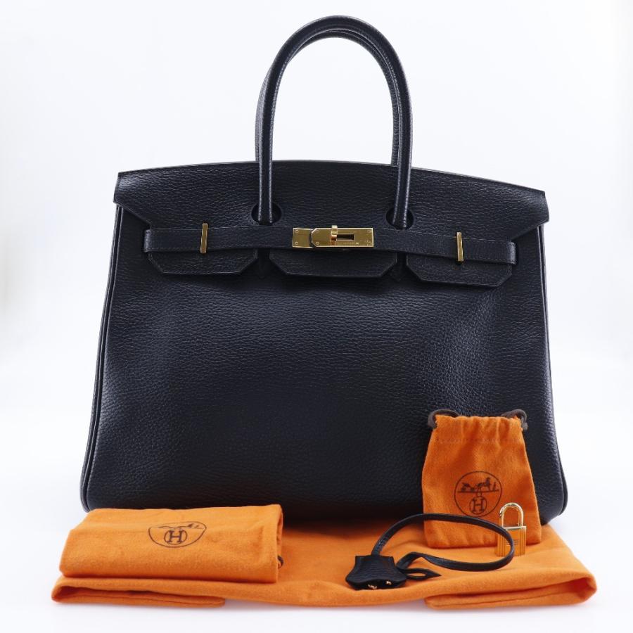 HERMES（エルメス） バーキン35 □F ハンドバッグ アルデンヌ 黒