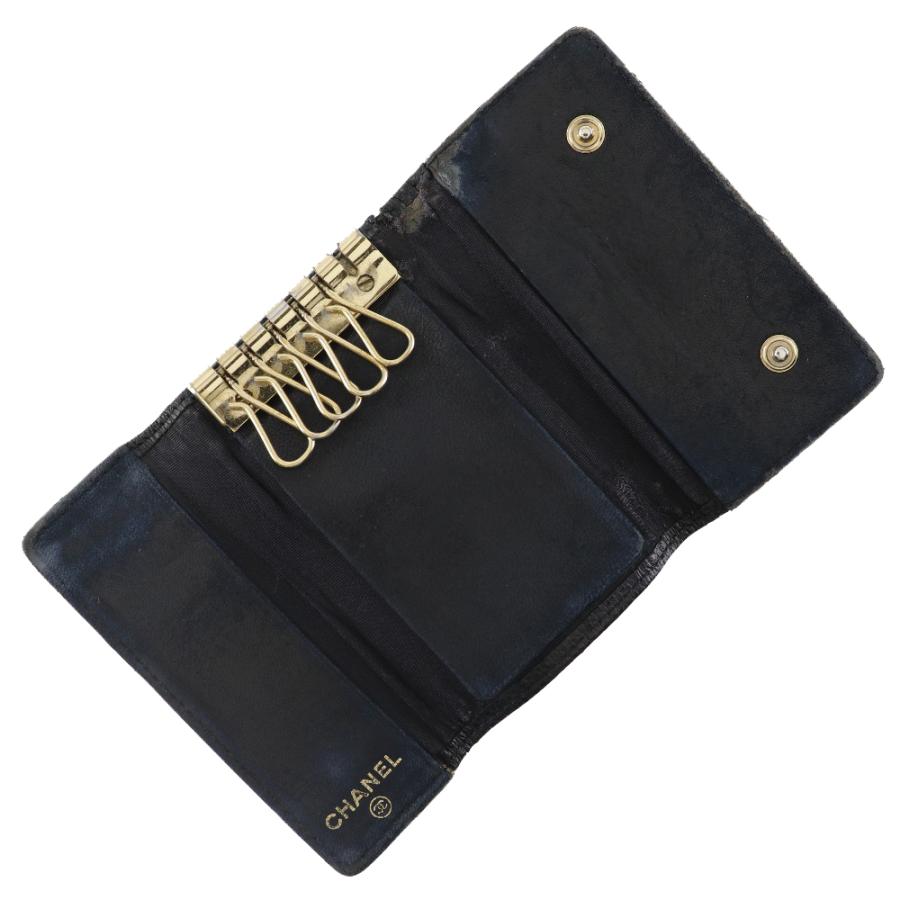 CHANEL シャネル ココマーク キーケース キャビアスキン 黒