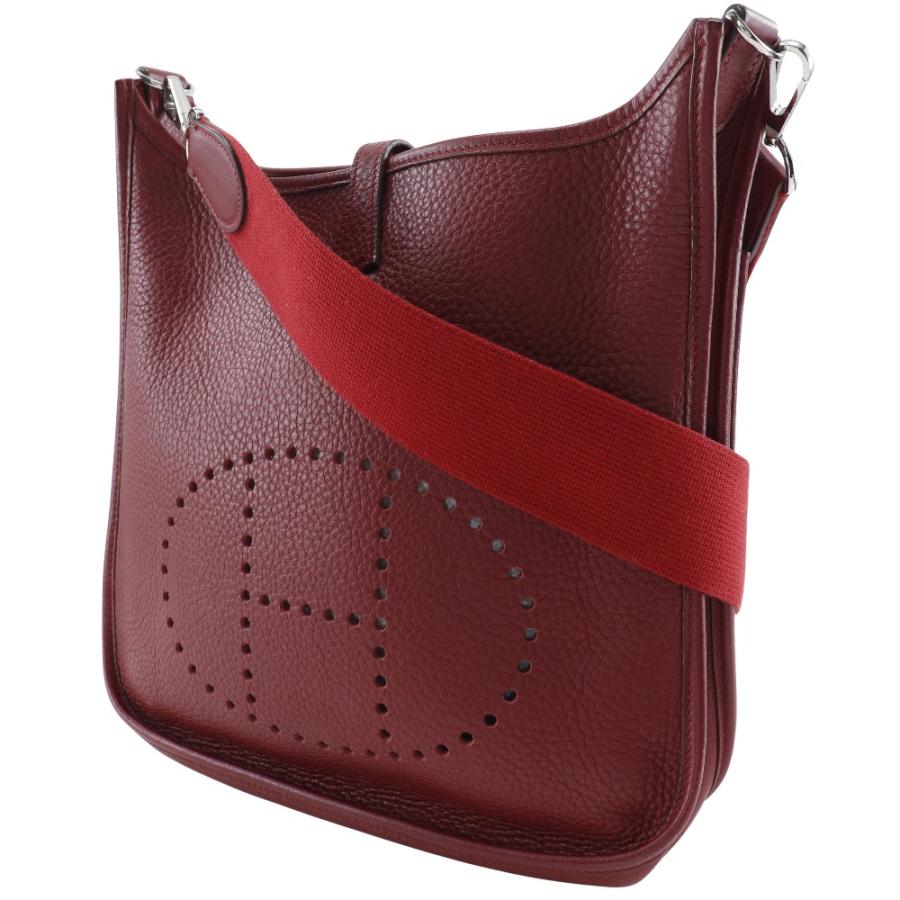【5ob0406-h】エルメス ショルダーバッグ エヴリン2PM トリヨンクレマンス テール シルバー金具 □K刻印【中古】レディース HERMES - 【5ob0406-h】エルメス ショルダーバッグ エヴリン2PM