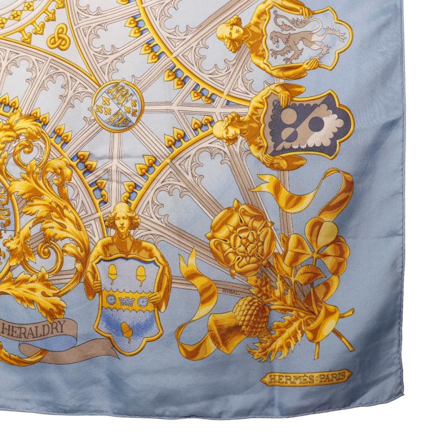 HERMES エルメス カレ90 BRITISH HERALDRY 英国紋章 スカーフ シルク 