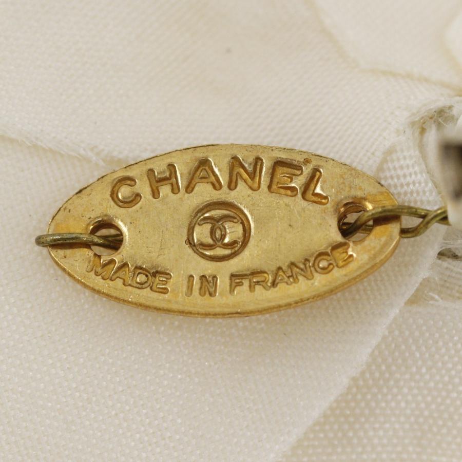 CHANEL シャネル コサージュ カメリア ブローチ 布 白 約5.1g CHANEL シャネル コサージュ カメリア ブローチ 布 白 約5.1g