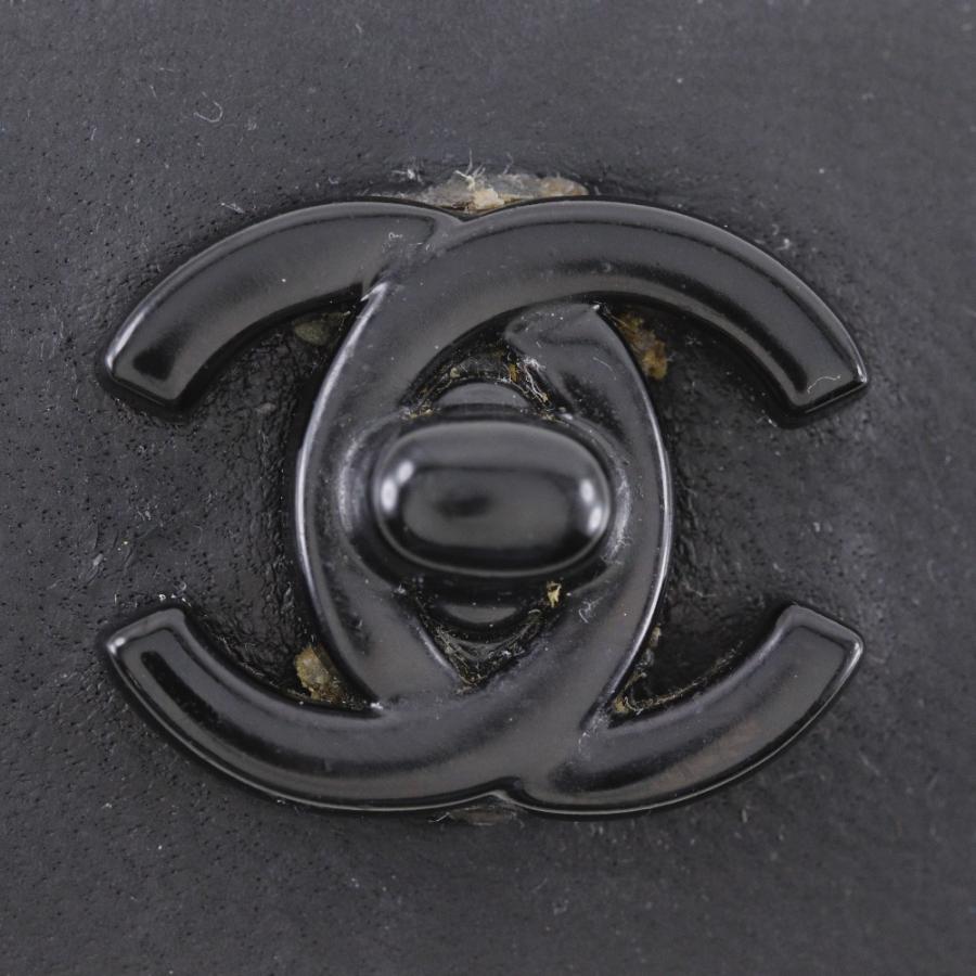 CHANEL シャネル ターンロック ココマーク バレッタ カーフ 黒 レディース【I191824192】中古の画像
