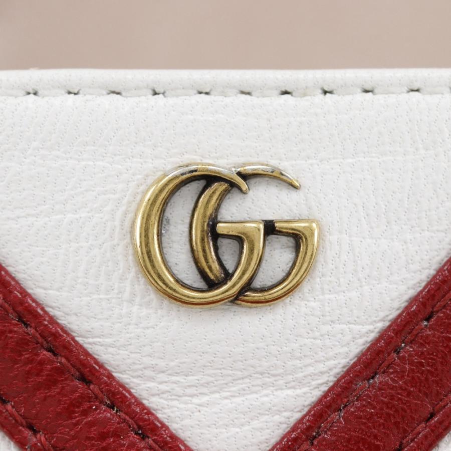 GUCCI（グッチ） リボン GG 601553 サンダル レザー 白/赤 レディース